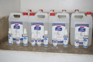 A sample of sanitizers produced by the Chemistry Department Faculty of Science - DUCE