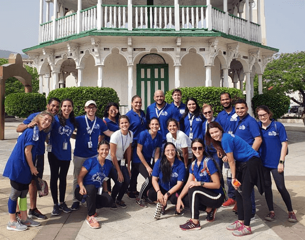 Institute research assistants canvassed the Dominican Republic to collect mosquito samples over the summer. They are pictured here in Puerto Plata with Dr. Paulino-Ramirez (back row, center).