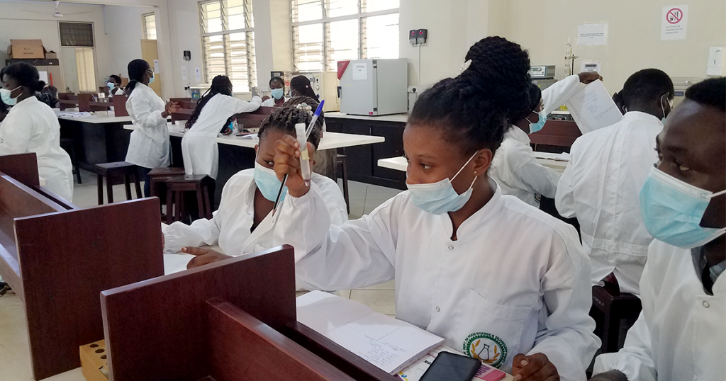 Students engaging in practical demonstrations